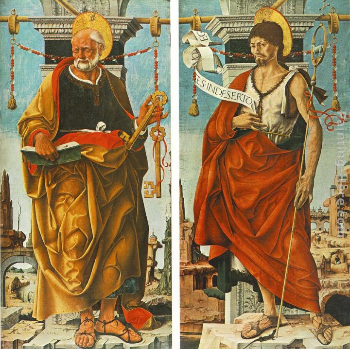 Francesco del Cossa St Peter and St John the Baptist (Griffoni Polyptych)